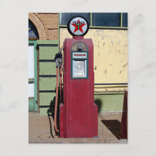 Foto der alten Gaspumpe Postkarte