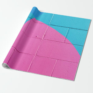 Foto der aquamarinen und rosa Mauer Geschenkpapier