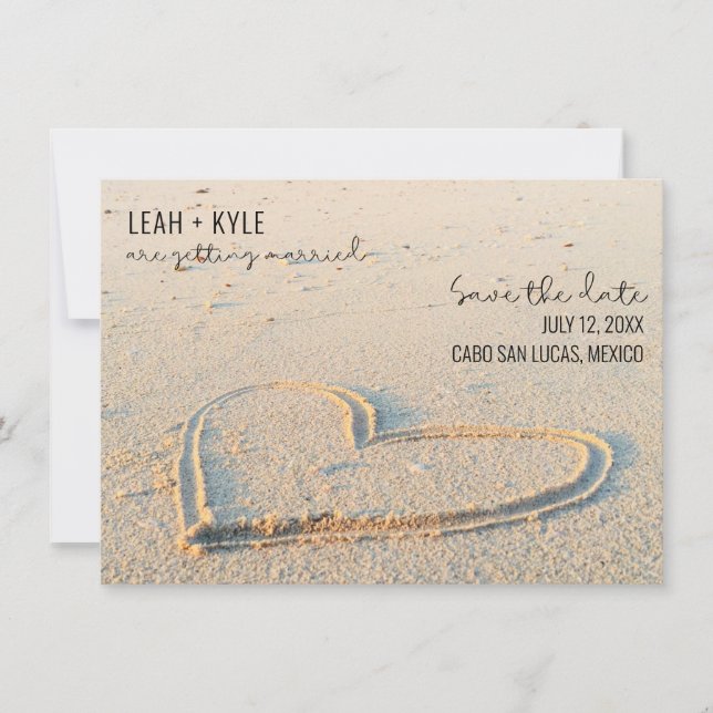 Foto der Beach Hochzeit in Urlaubsort Save the Dat Save The Date (Vorderseite)