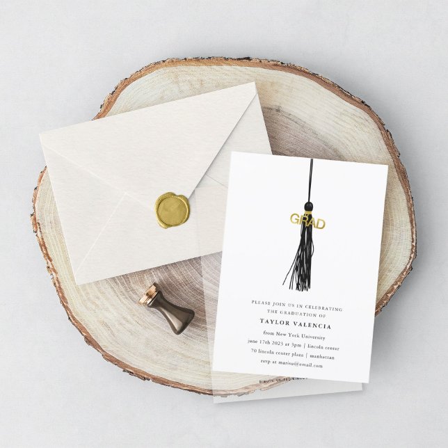 Foto der Black Tassel Graduation Party Einladung (Von Creator hochgeladen)