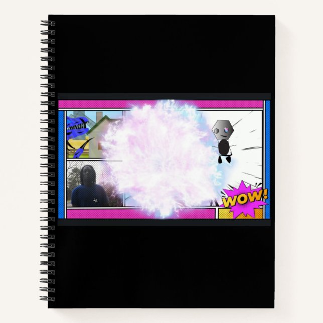 Foto der Comicen Notizbuch (Vorderseite)