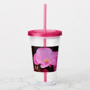 Foto der eleganten, heißen rosa Blume Acryltrinkbecher