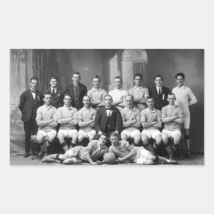 Foto der ersten australischen Nationalfußballmanns Rechteckiger Aufkleber