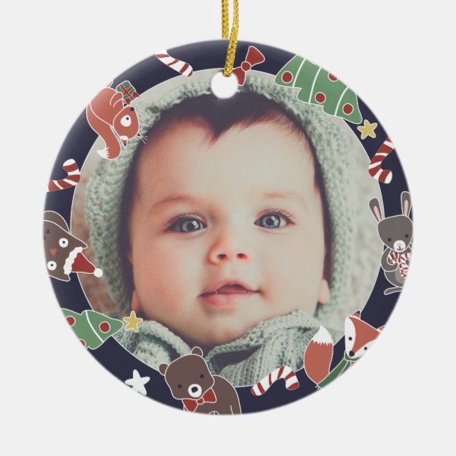 Foto der ersten Weihnachtsmänner Keramikornament (Vorne)