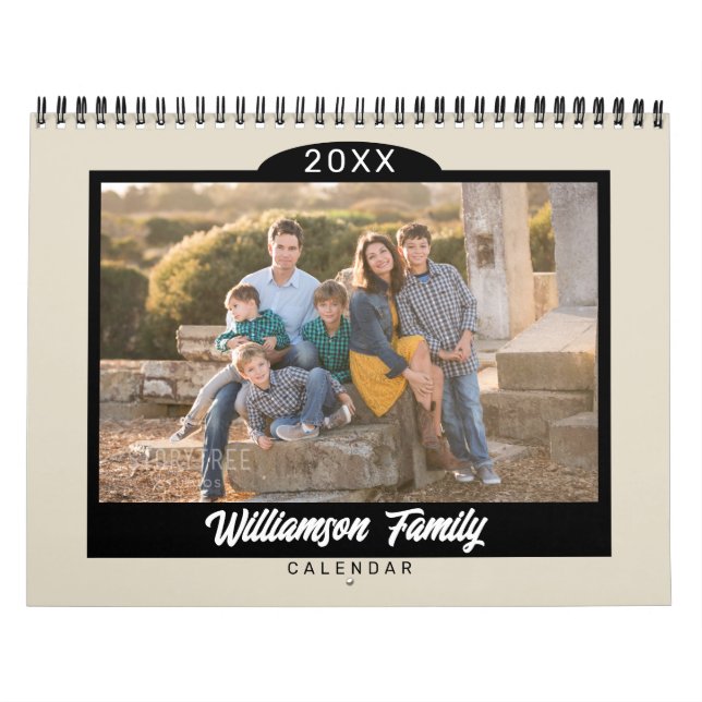 Foto der Familie 2025 Modernes Minimalistisch Kalender (Titelbild)