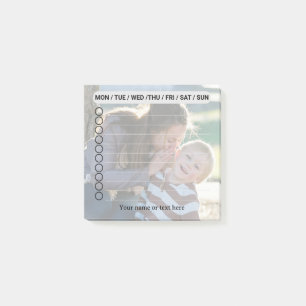 Foto der Familie So führen Sie Liste Post-it-Hinwe Post-it Klebezettel