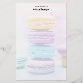 Foto der farbenfrohen, köstlichen Macarons Briefpapier