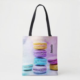 Foto der farbenfrohen, köstlichen Macarons Tasche