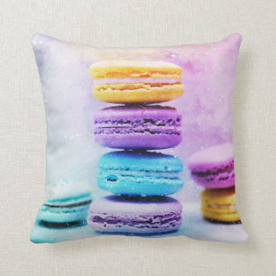 Foto der farbenfrohen Macarons Kissen