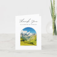 Foto der französischen Alpen - Blank Danke Karte