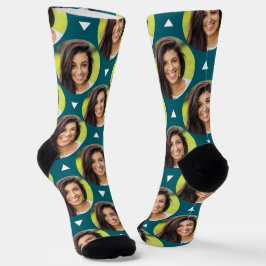 Foto der Freundin für Boyfriend Fun Dark Aquamarin Socken