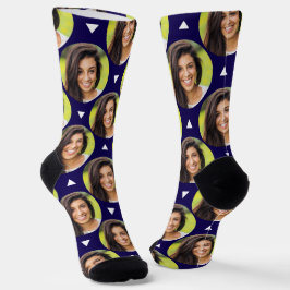 Foto der Freundin für Boyfriend Fun Dark Blue Socken