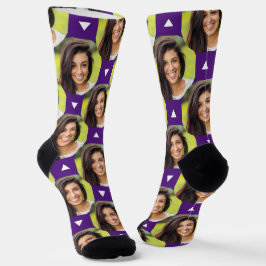 Foto der Freundin für Boyfriend Fun Lila Socken