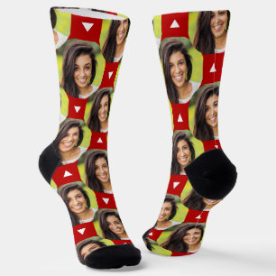 Foto der Freundin für Boyfriend Red Fun Socken