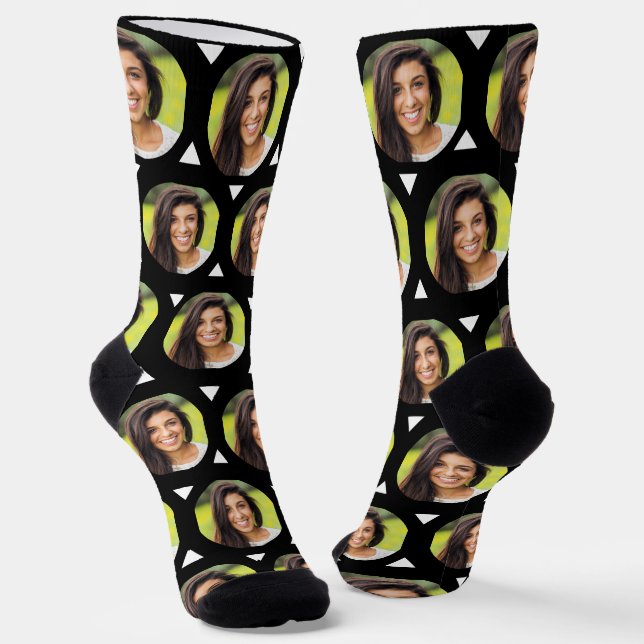 Foto der Freundin für den Niedlichen Schwarzen Fre Socken (Gewinkelt)