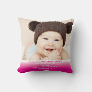 Foto der Geburtsdaten von Baby Kissen