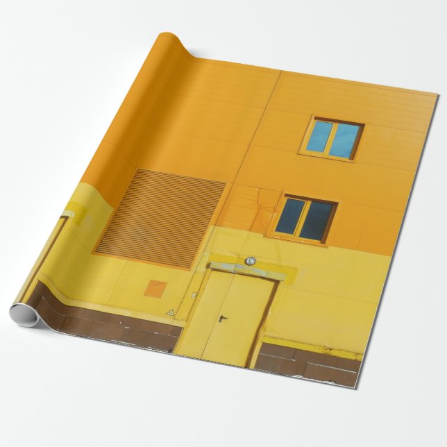 Foto DER GELBEN UND WEISSEN MALERISCHEN MALEREI Geschenkpapier (Ungerollt)