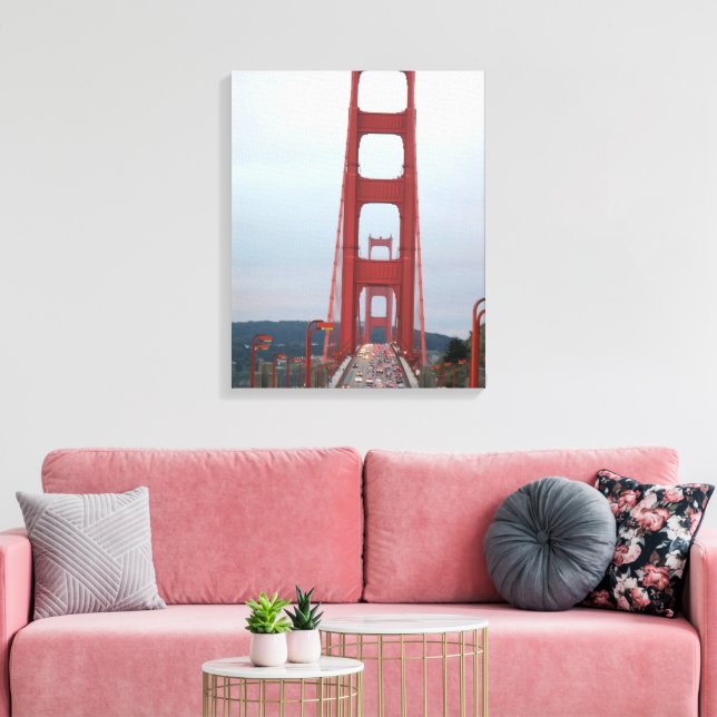 Foto der Golden Gate Bridge Wrapped Canvas Leinwanddruck (Insitu (Wohnzimmer))