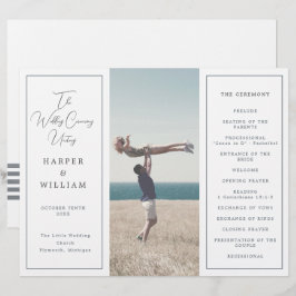 Foto der Küste Tri-Fold Hochzeitsprogramm