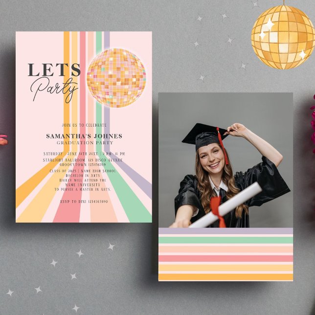 Foto der letzten Dance Retro Graduation Party Einladung (Von Creator hochgeladen)