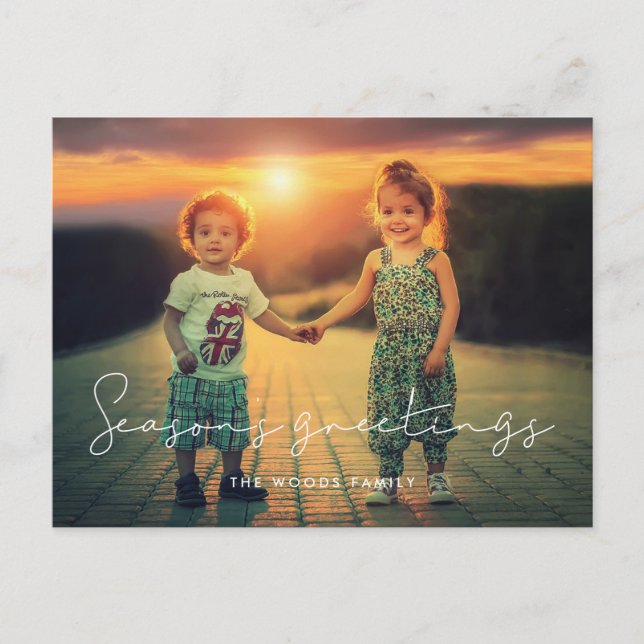 Foto der Minimalistischen Jahreszeit Postkarte (Vorderseite)