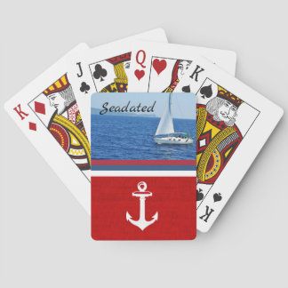 Foto, der mit dem Boot personalisiert Karten spiel Spielkarten