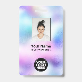 Foto der Mitarbeiter, Bar-Code, Logo, Name Ausweis