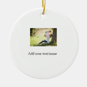 Foto der Mutter-Tochter-Familie fügt Bildtext-Name Keramik Ornament
