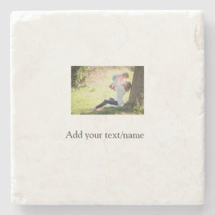 Foto der Mutter-Tochter-Familie fügt Bildtext-Name Steinuntersetzer