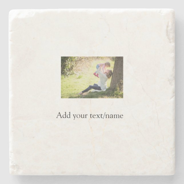 Foto der Mutter-Tochter-Familie fügt Bildtext-Name Steinuntersetzer (Vorderseite)