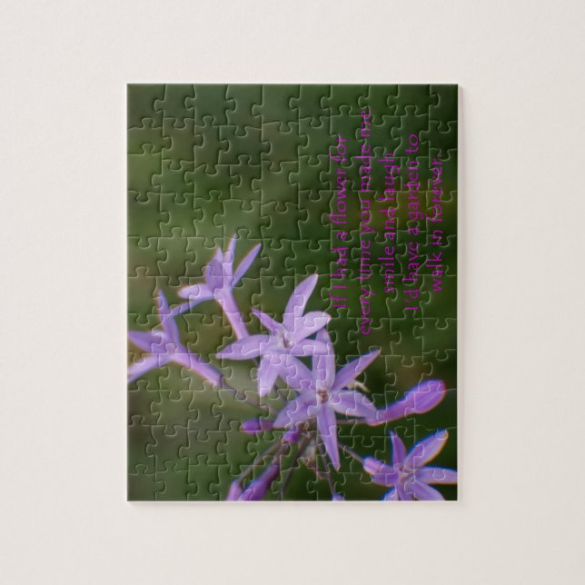Foto der Purple-Dainty-Blumen als Puzzle (Vertikal)