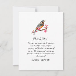 Foto der Robin-Vogelbeerdigung Danke