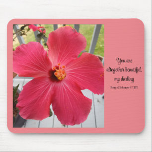 Foto der rosa Blume Lied der Solomon Bibelverse Mousepad