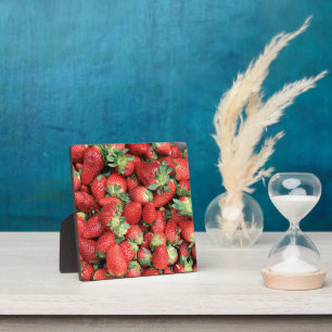 Foto der Roten Juicy Erdbeeren Fotoplatte