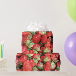 Foto der Roten Juicy Erdbeeren Geschenkpapier