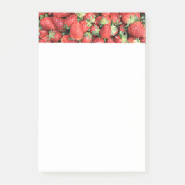 Foto der Roten Juicy Erdbeeren Post-it Klebezettel