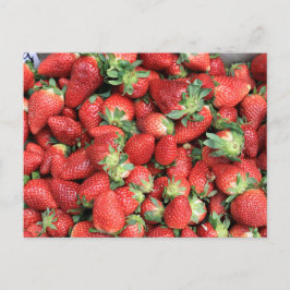 Foto der Roten Juicy Erdbeeren Postkarte
