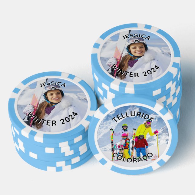 Foto der Schwarzweißtextanzeige Pokerchips (Stapel)