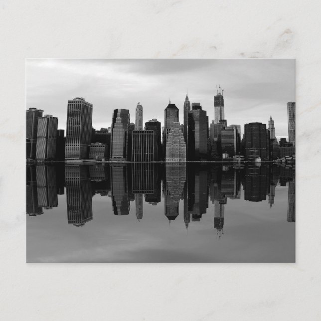 Foto der Skyline-Landschaft New Yorks Postkarte (Vorderseite)