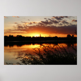 Foto der Sonnenuntergänge Naturschauspiel Poster