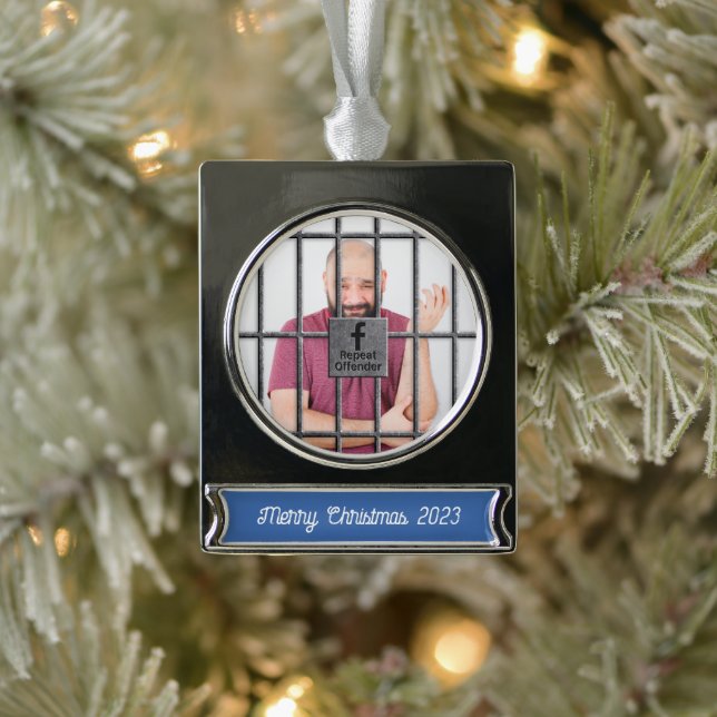 Foto der sozialen Medien Banner-Ornament Silber (Baum)