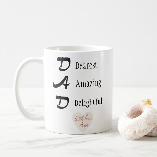 Foto der Tasse für personalisierte Vater | Vaterta (Mit Donut)