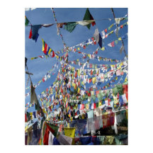 Foto der tibetisch-buddhistischen Gebetsfahnen