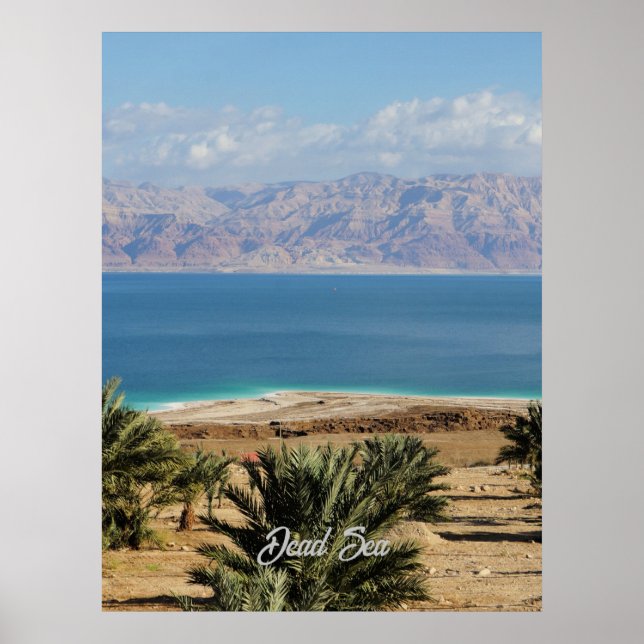 Foto der Totenmeerlandschaft Poster (Vorne)