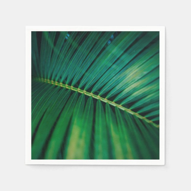 Foto der tropischen Natur mit grünen Blättern Serviette (Vorderseite)