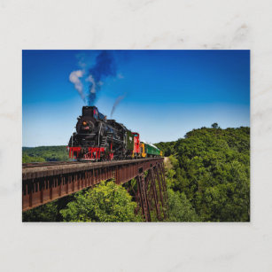 Foto der Vintagen Eisenbahnbrücke Postkarte