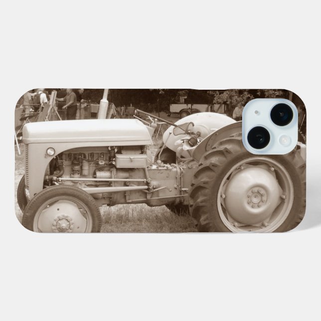 Foto der Vintagen Grauschnecke iPhone 15 Mini Hülle (Rückseite (Horizontal))