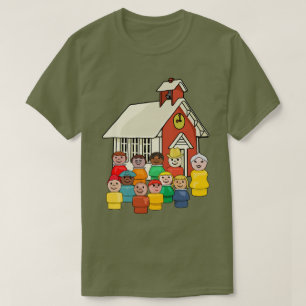 Foto der Vintagen Kleinen-Leute-Schule T-Shirt