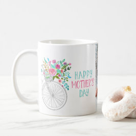 Foto der Watercolor-Blumenmutter Tages Kaffeetasse