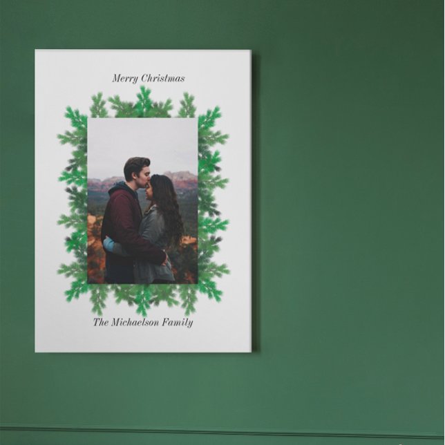 Foto der Weihnachtsbaumzweige Leinwanddruck (Von Creator hochgeladen)